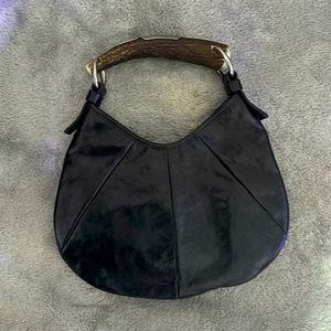 Tom Ford Yves Saint Laurent Mombasa leather hobo handbag in black